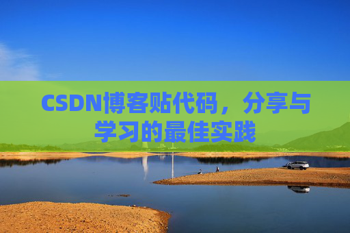 CSDN博客贴代码，分享与学习的最佳实践